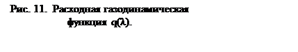 Подпись: Рис. 11.  Расходная газодинамическая функция q(λ).