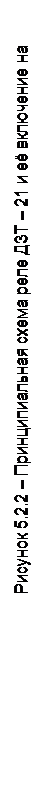 Подпись: Рисунок 5.2.2 – Принципиальная схема реле ДЗТ – 21 и её включение на трансформатор