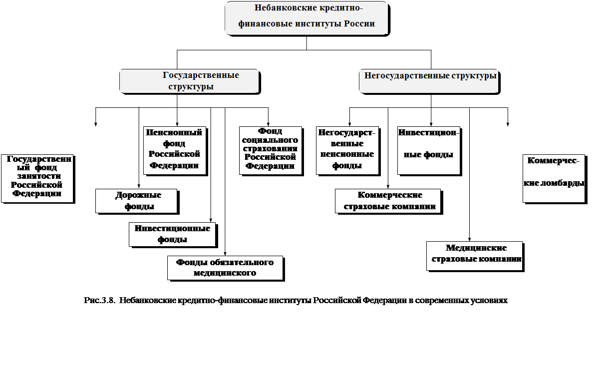 Специализированные небанковские кредитно финансовые институты схема