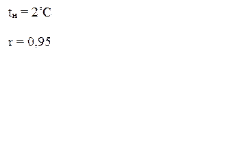 tн = 2˚C
r = 0,95

