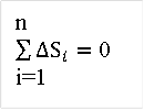 n
∑▒〖ΔS_i 〗= 0 
i=1


