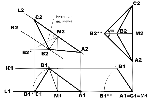 Ортогональная проекция равнобедренного треугольника