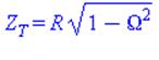 Z[T] = R*sqrt(1-Omega^2)