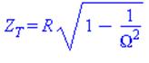 Z[T] = R*sqrt(1-1/Omega^2)