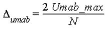 Delta[umab] = 2*Umab_max/N