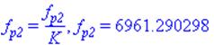 f[p2] = f[p2]/K, f[p2] = 6961.290298
