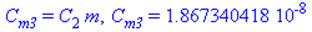 C[m3] = C[2]*m, C[m3] = 0.1867340418e-7
