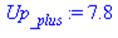 (Typesetting:-mprintslash)([Up[_plus] := 7.8], [7.8])