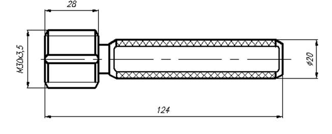 Калибр пробка резьбовая чертеж